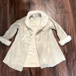 Girl coat and dress set